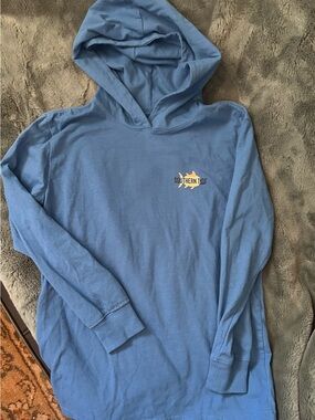 Southern Tide Blue Hooded Long Sleeve Tee size Medium
